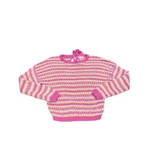 Blu pepper pink open knit sweater